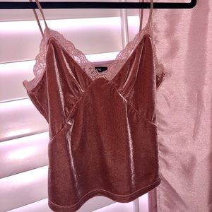 Mauve velvet top
